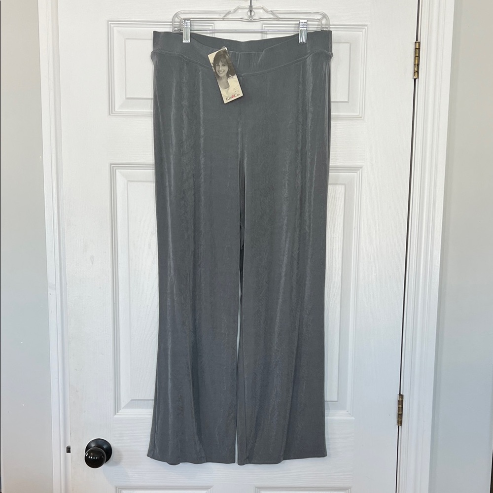NWT - Kim & Co Gray Wide Leg Pants